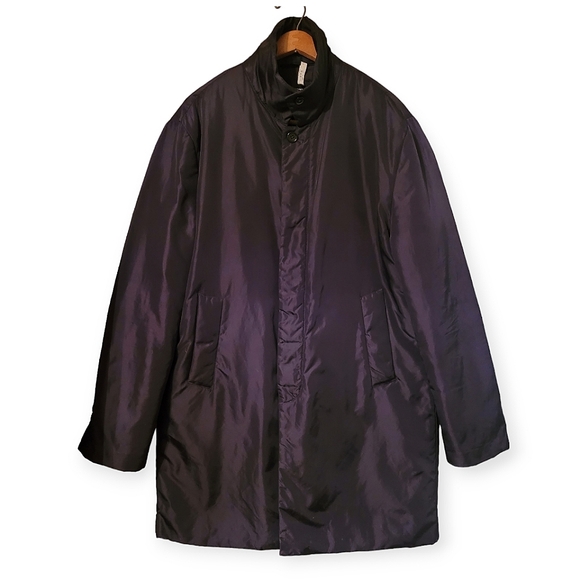 Club Monaco Men's Insulated Waterproof 3/4 Rain Jacket black XL - Picture 2 of 12